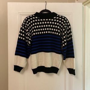 Vintage polka dot & stripes sweater
